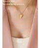 Stylish Heart Pendant Necklace: 18K Gold-Plated Titanium Steel, Cold-Style Clavicle Chain for Women