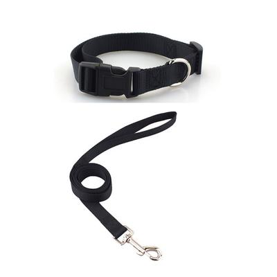 Narin Pet Collar & Leash Set, Black