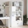 VidaXL Bookcase White 100x36x189 Cm Engineered Wood, Shelf, Bookshelf, Book Support, Storage Furniture, 3295324