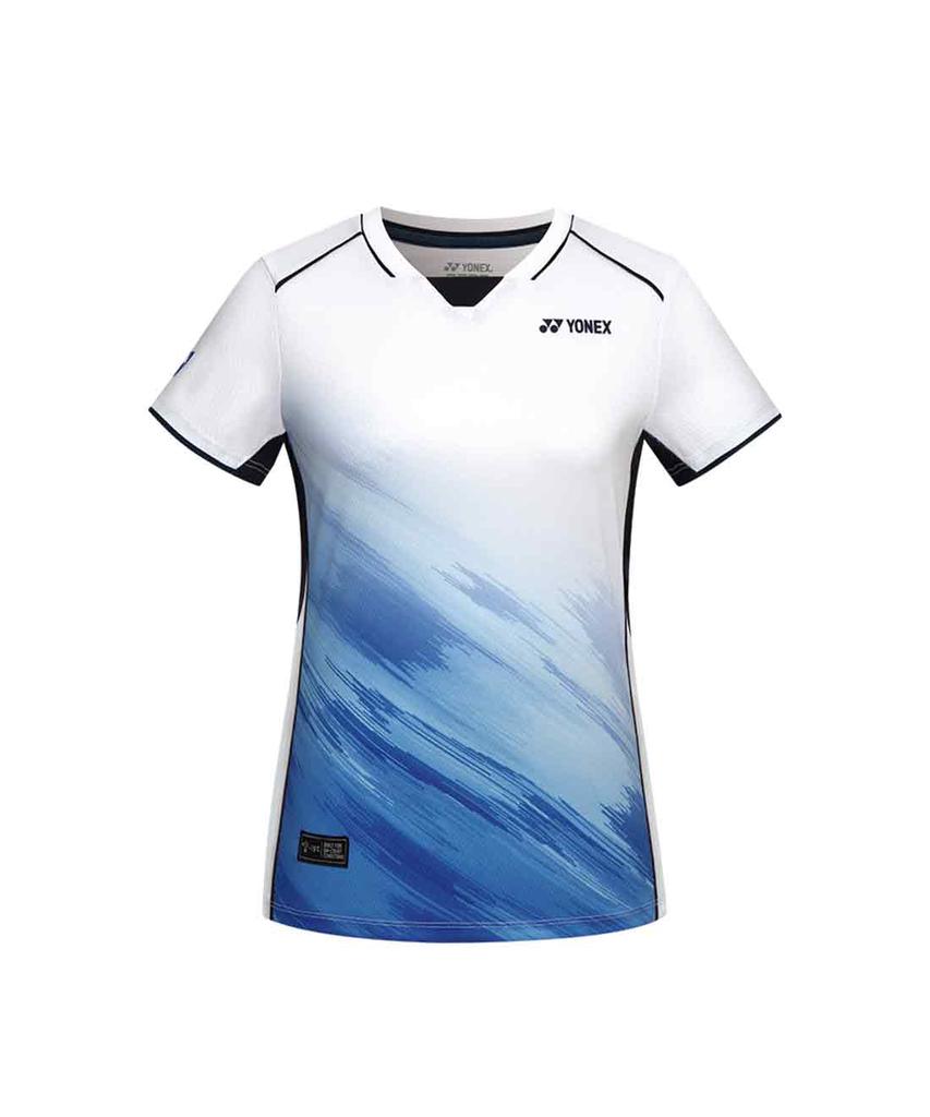 YONEX 261Ts008F Blanc/Bleu Vêtement Gaming Graphique Rugueux pour Femmes