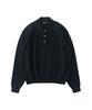 ANALOG MOOD Hachi Button-Up Collar Knit (Black)