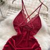 Sexy Irregular V-Neck Sexy Night Dress Women Lingerie Underwear Split Camis Backless Clothes Female Fashion Nightwear Sxuality Erotic Pajamas 2024