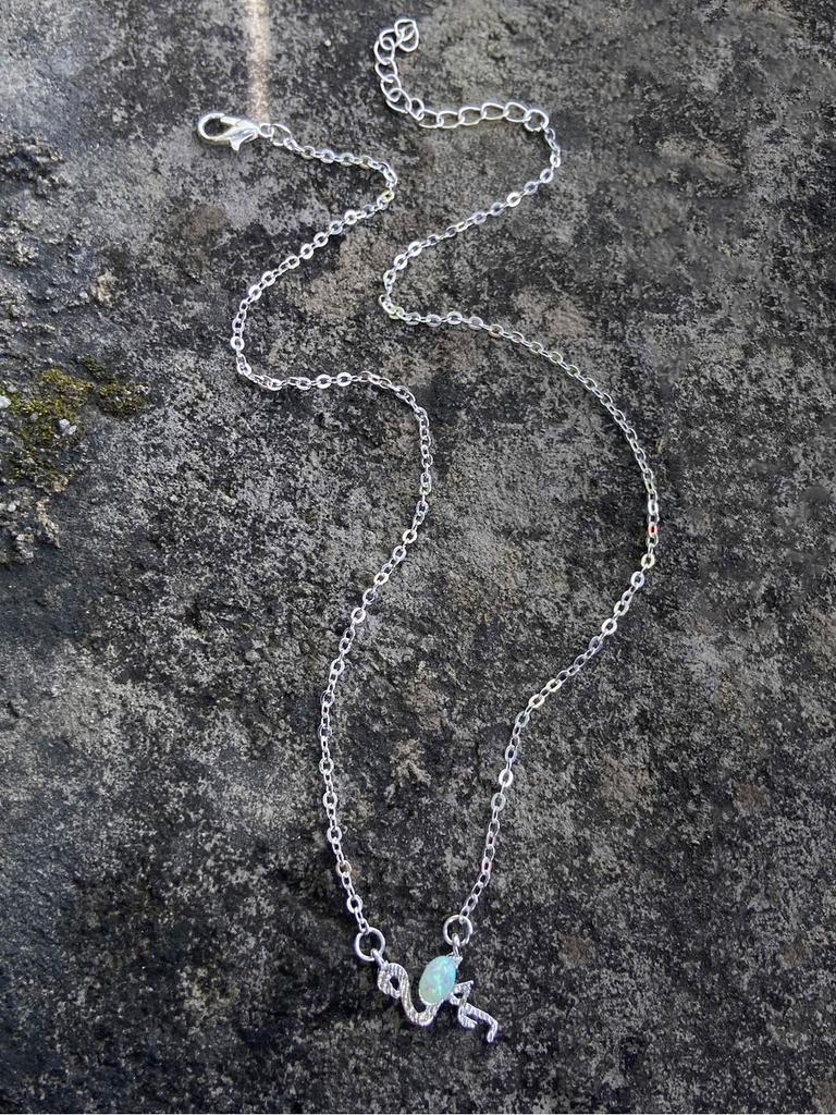 Fashionable Geometric Alloy Pendant Necklace With Stunning Flamingo And Lightning Designs