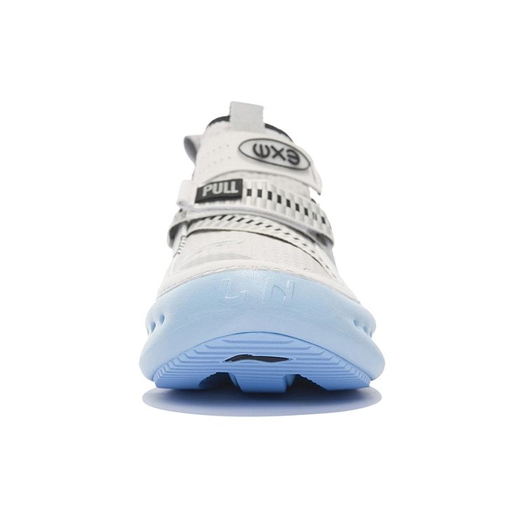 Li Ning Wu Xing 3 Non-Slip Wear-Resistant Mid-Top Casual Shoes Men Casual Shoes Gray Blue AZGS041-3