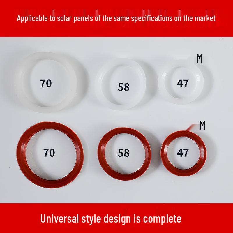 Zestaw silikonowych pierścieni uszczelniających do podgrzewacza wody słonecznej dla rur próżniowych 47 i 58 oraz zbiornika wody 70 - Akcesoria zapobiegające wyciekom