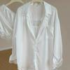 Boyfriend Style Shirt Sexy Women's Spring and Summer Ice Silk Pure Desire Thin Nightdress Women's Loose Loungewear Suit