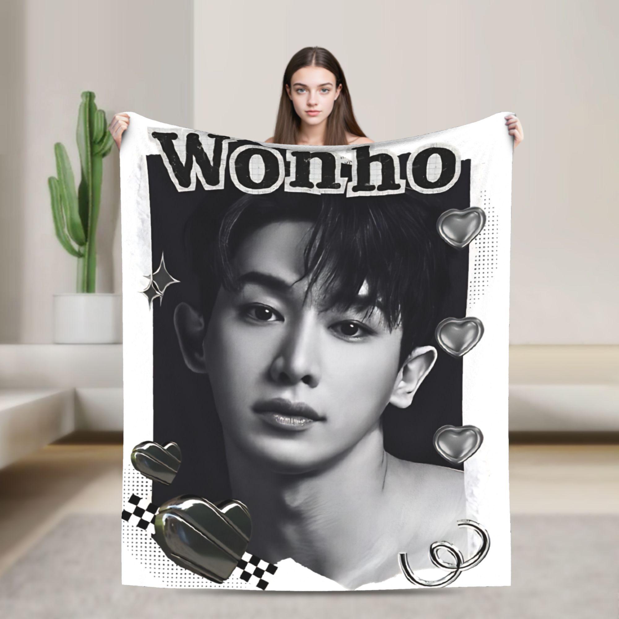 Wonho Korean Idol Blanket Monster Hip Hop Brand Wool Awesome Warm Throw Blanket for Home Summer 75X95CM