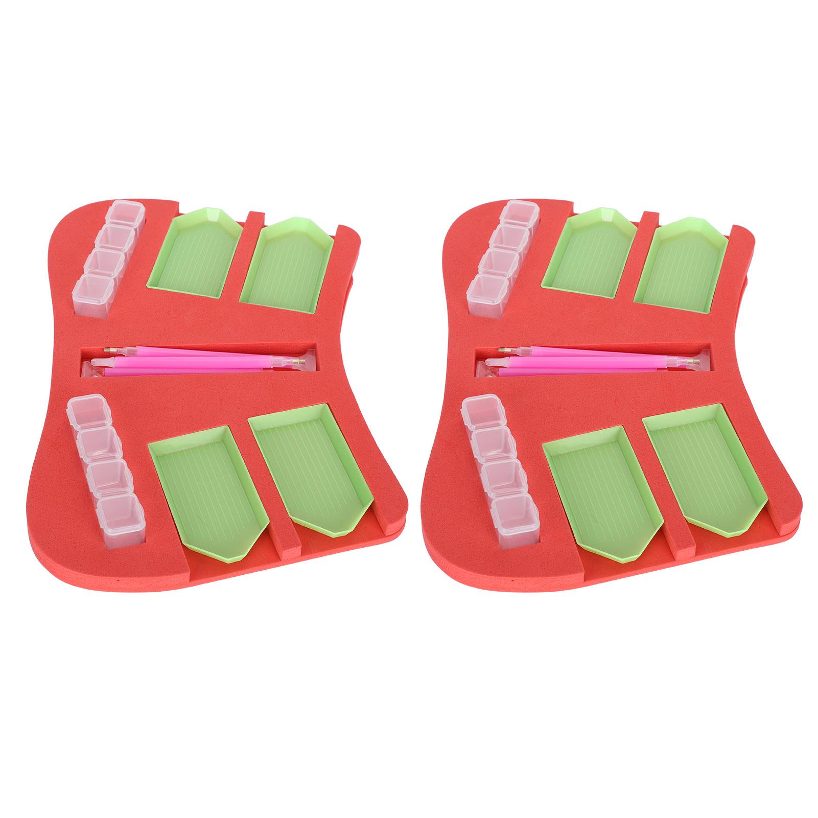 

2 комплекта принадлежностей для алмазной живописи, держатель-органайзер для лотка, контейнер MultiBatch, набор инструментов для ручек