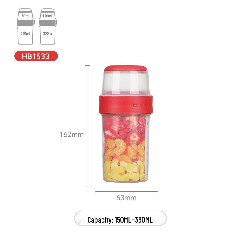 Dvouvrstvá krabička na uchovávání čerstvosti pro jogurt, salát, obiloviny, svačiny a dětskou výživu