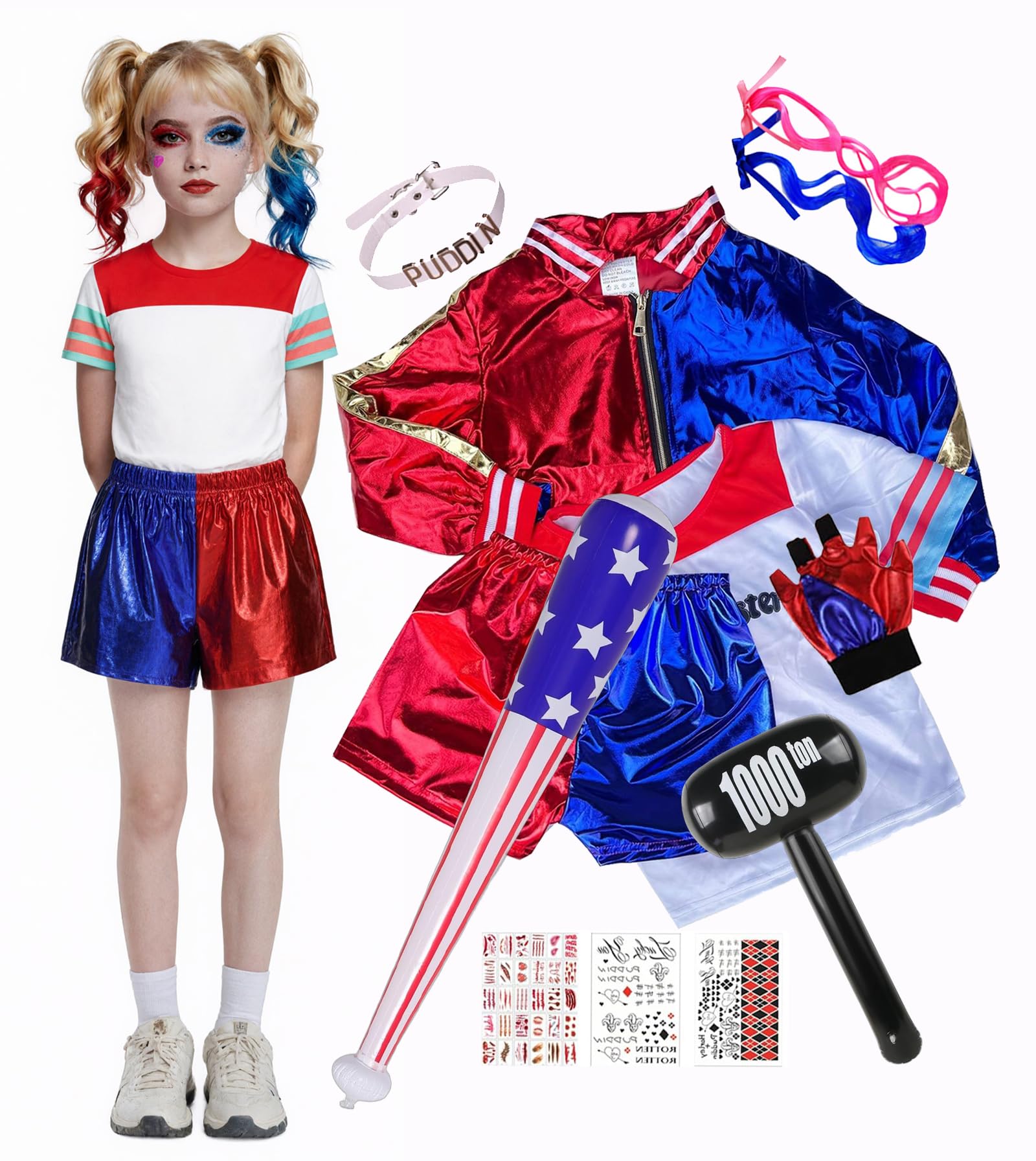 [JMOCD] Harley Quinn Cosplay Costume Halloween Cosplay Fancy Dress Joker Costume Performance Outfit Festival Costume School Festival Performance