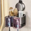 Suction Cup Toothbrush Storage Rack Integrated Hook 2/3/4 Person Electric Toothbrush Holder Reusable Detachable