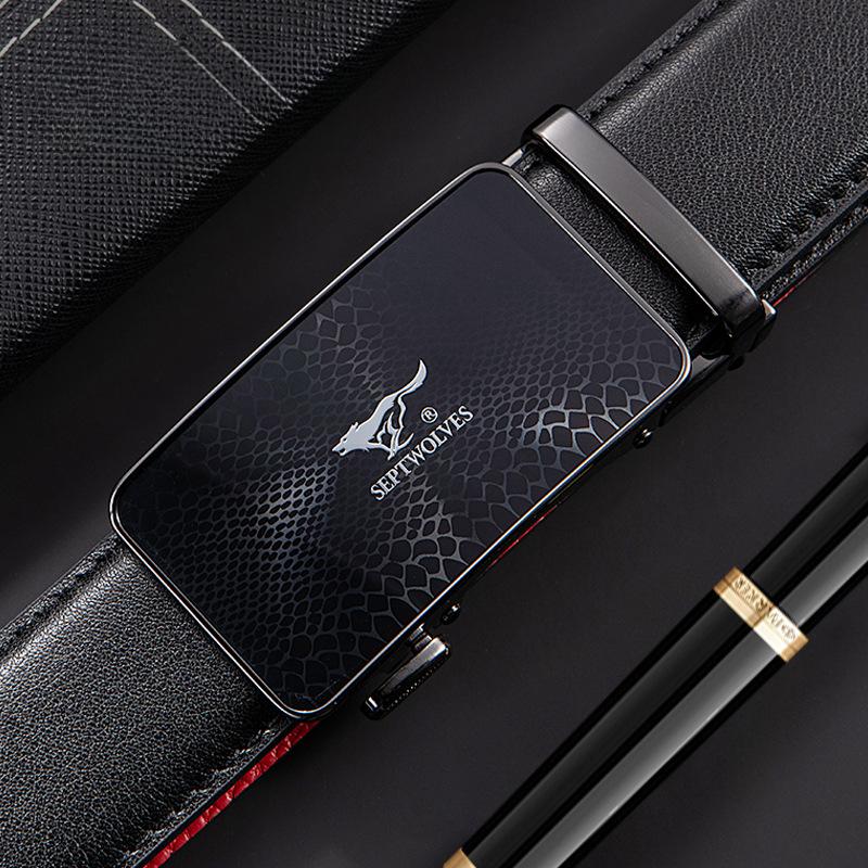 Top Layer Cowhide Men's High End Belt Business Belt Automatic Buckle Genuine Leather Casual Versatile Belt