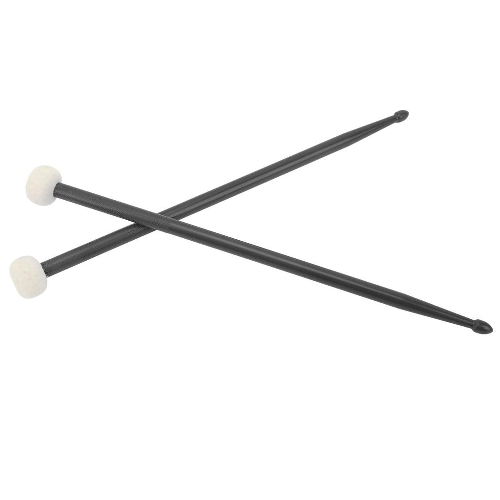 2 Stück Trommelschlägel Filzkopf Nylongriff Doppelkopf Instrument Zubehör Set Kit zum Spielen