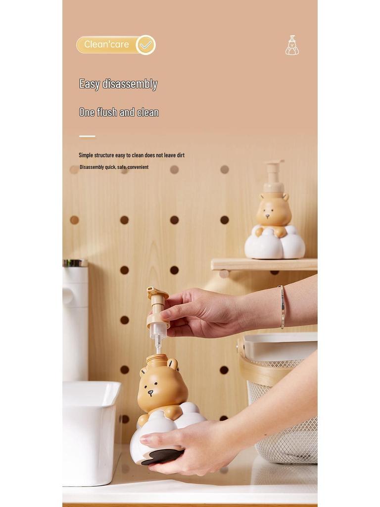 Press-Type Foaming Mousse Bottle: Large Capacity Cleansing Foam & Shower Gel Dispenser