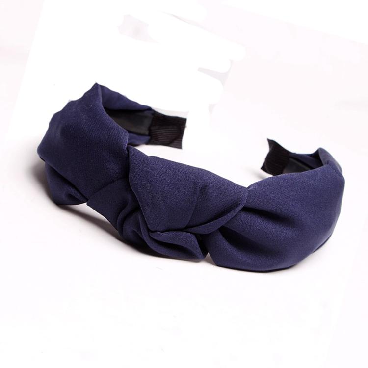 Lystrfac Solid Color Knotted Headband for Women Simple Fashion Hairband Wide-sided Hair Hoop Female Hair Accessories