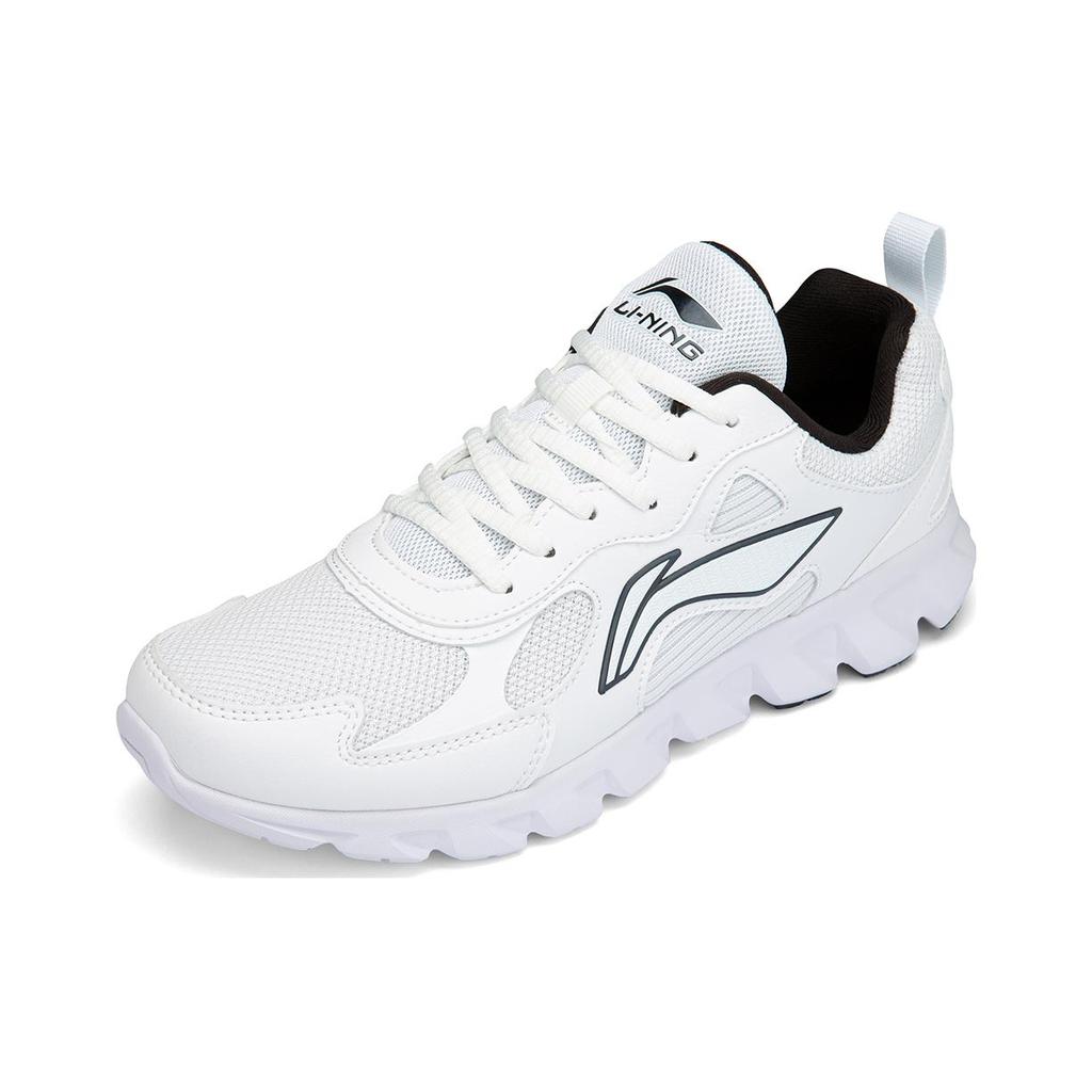 New LiNing Abrasion Resistant Breathable Low Top Casual Running Shoes Men's White Black ARSR059-5