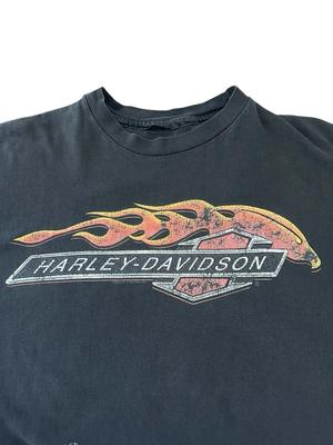 Maglietta Vintage Harley Davidson Uomo Taglia L Anni '90 Patton Alabama Usurata Sbiadita
