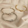 Women's Bangles Twisted Wrap Knot Bracelet Punk Stainless Steel Jewelry for Men Women Wrist Cuff Bracelets Bangle Accessories