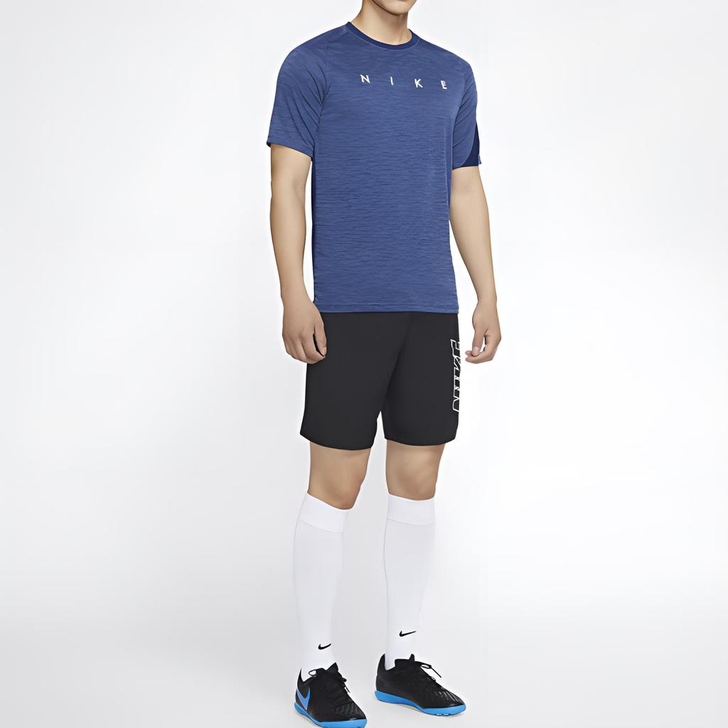 Nike Dri-Fit Academy Graphic Print Short Sleeve T-Shirt Men Tops Navy-Blue CK5538-492