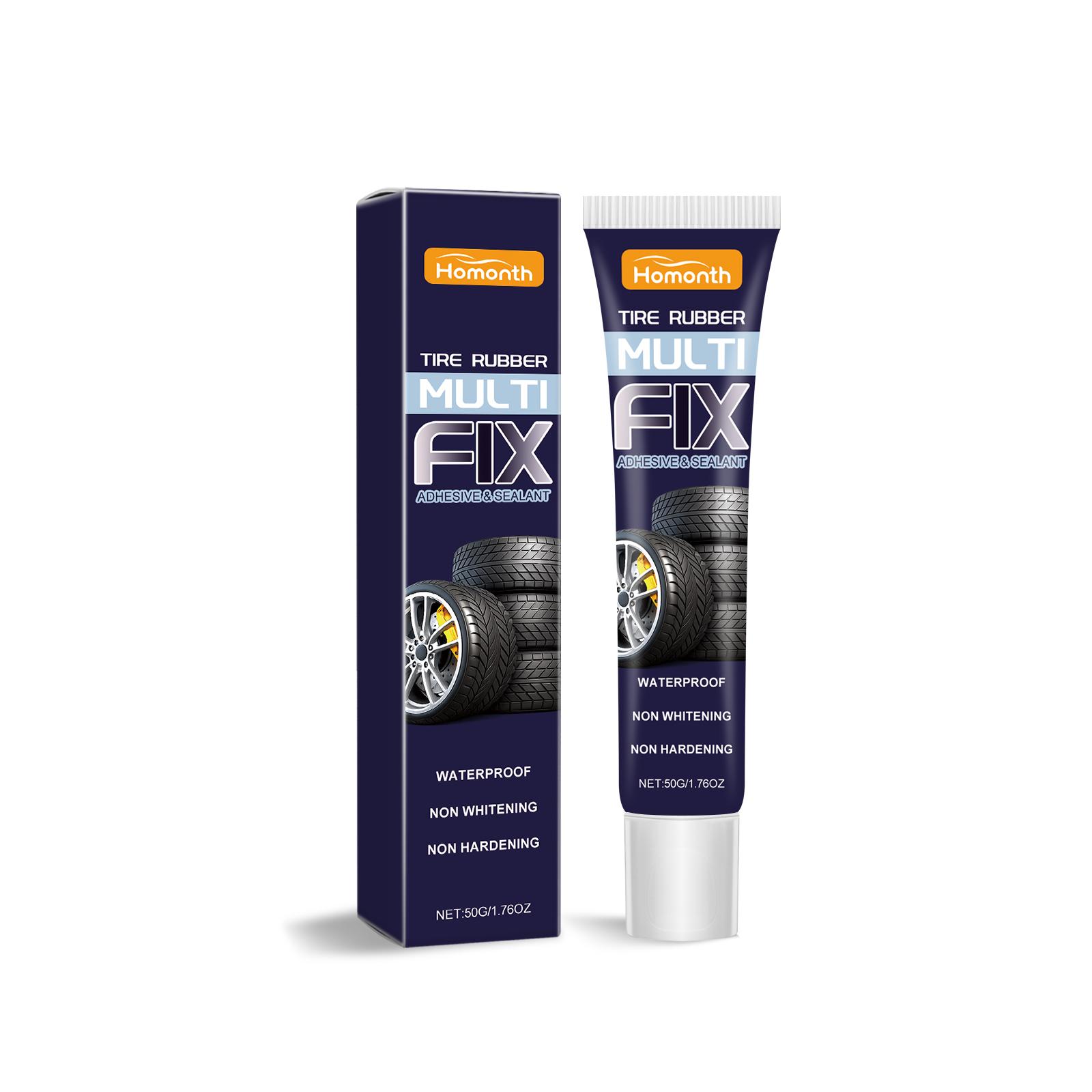 

Homonth Tire Rubber Multi-Fix Adhesive & Sealant, Waterproof Tire Repair Glue, Tire Crack Repair & Care Gel, 50g