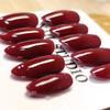 100% Handmade Short Almond Shape Deep Dark Red Fake Nail Set With Glue & Box Minimalism Simple Artificial Nails Phototherapy Press On Nails