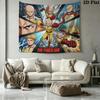 Onepunch Man Wandteppich Ästhetisches Wandbehang Gedruckter Stoffdecke Dekorative Wandteppiche Für Schlafzimmer Wohnzimmer Heimdekoration