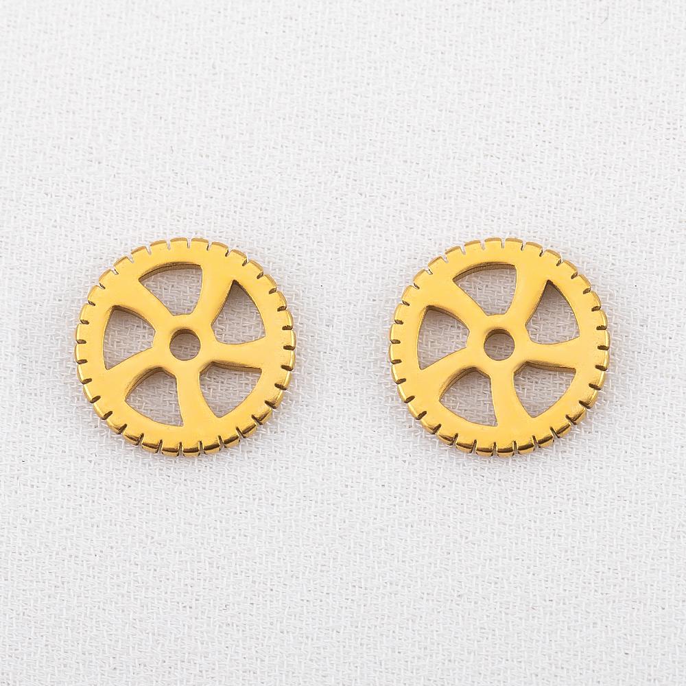 15pcs Stainless Steel Mechanical Steampunk Cogs Gears Clock Hour Hand Pendant Necklaces Bracelets Charm DIY Jewelry Making Decro