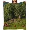 English Country Farming Scene Throw Blanket blankets and throws Fashion Sofas Luxury Thicken Bed covers Blankets