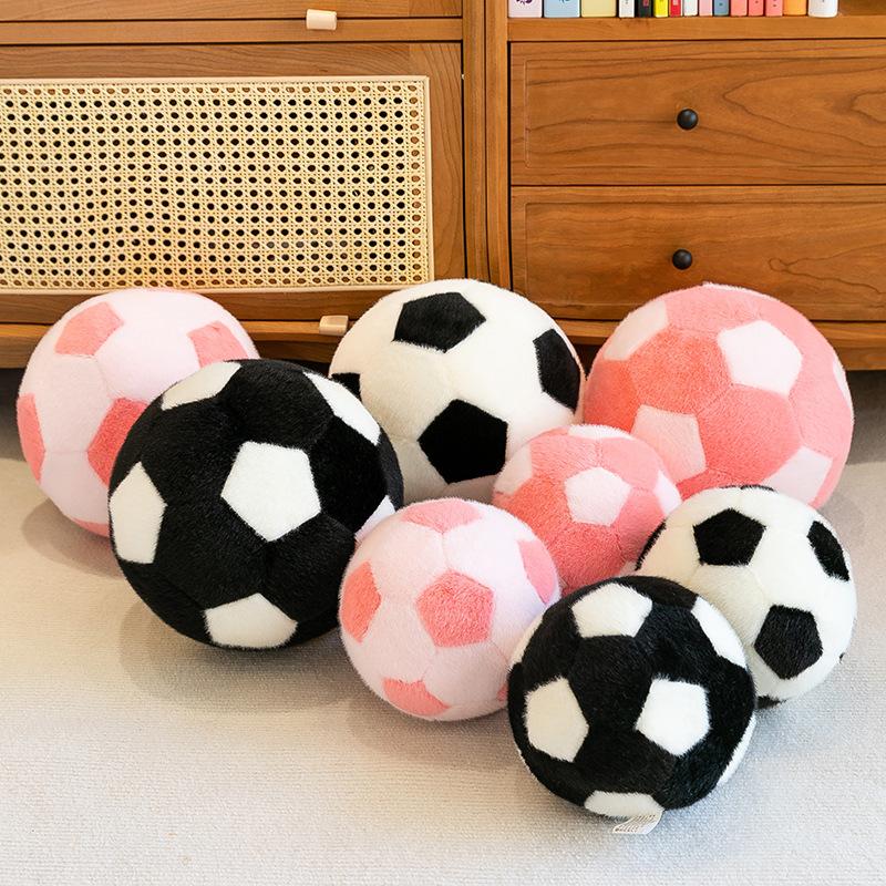 Simulated Ferret Soccer Plush Toy Children's Doll Round Pillow Grab Machine Doll Boy Holiday Gift