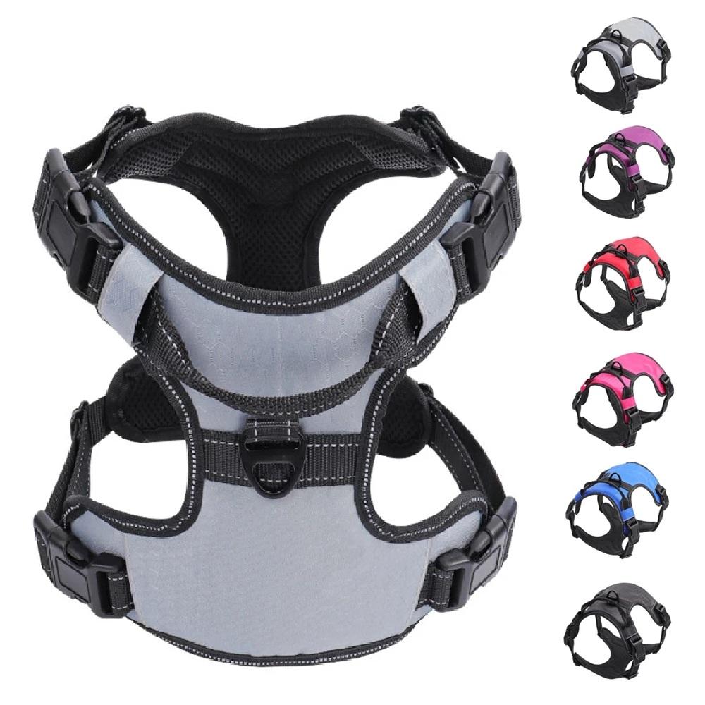 Klassisches Nylon Hundegeschirr Kein Ziehen Atmungsaktives Reflektierendes Haustiergeschirr Weste Für Kleine Große Hunde Outdoor Laufen Hunde Trainingszubehör