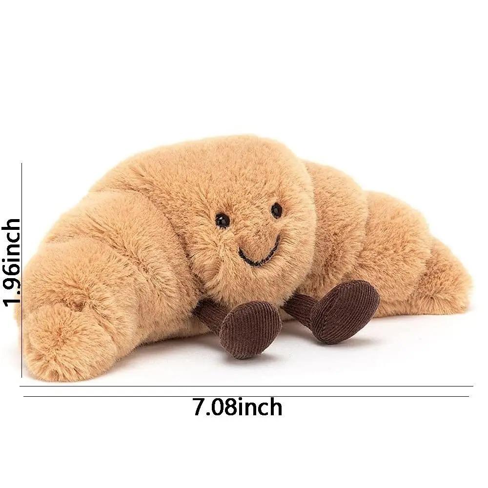 Rag Doll Toy Sofa Decoration Stuffed Animals Croissant Plush Smile Bread Pillow Plush Toys Smile Croissant Bread Pillow