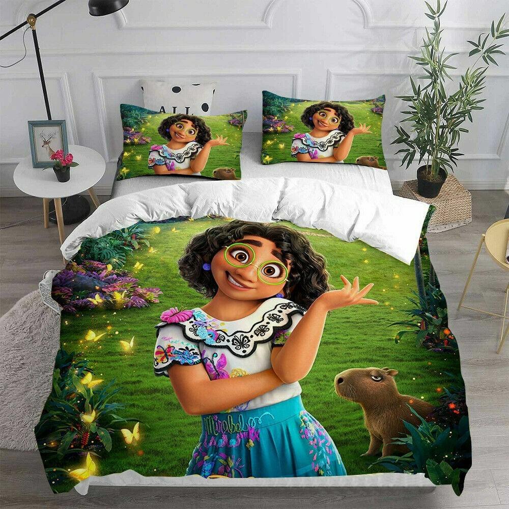 3D Printed Encanto Girl Duvet Cover Pillowcase Bedding Set Single/Twin/Full/Queen Size Boys Girls Adults Bedroom Decor