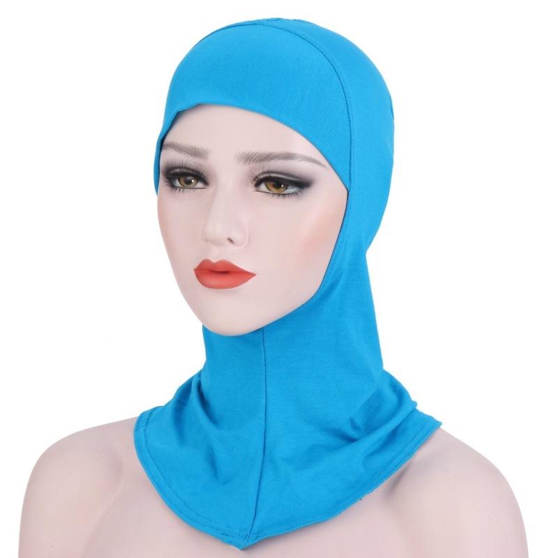 Turbanmütze Vollabdeckung Innen-Hijab-Kappen Islamische Unterkopftücher Hauben Einfarbige Modal-Unterkopftuchkappen