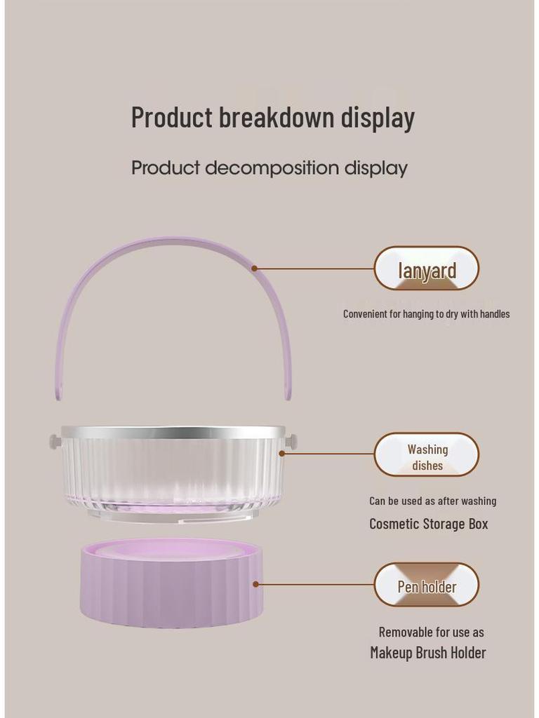 Silicone Makeup Brush & Blender Cleaning Kit with Drying Rack