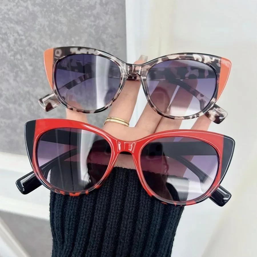 Trendy Cat Eye Sunglasses Women Men Retro Mirror Lens Stylish Sun Glasses Female Male Personality Colors