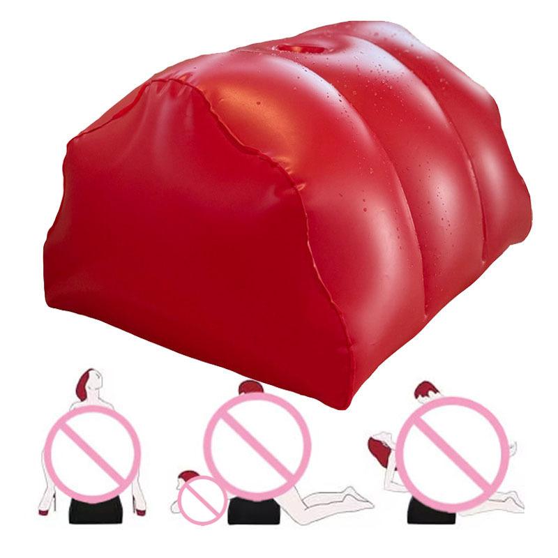 Nafukovací Sex Vankúš Prenosný Ľahký Podpora pre Dospelých PVC SM Pomôcka Klinový Vankúš Otvor pre Dildo Poloha Páry Sexy Vankúš