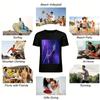 Star Night Hand-in-Hand Print Couple T-Shirts Romantic Universe Style Loose Tops for Men and Women Pure cotton T-shirt