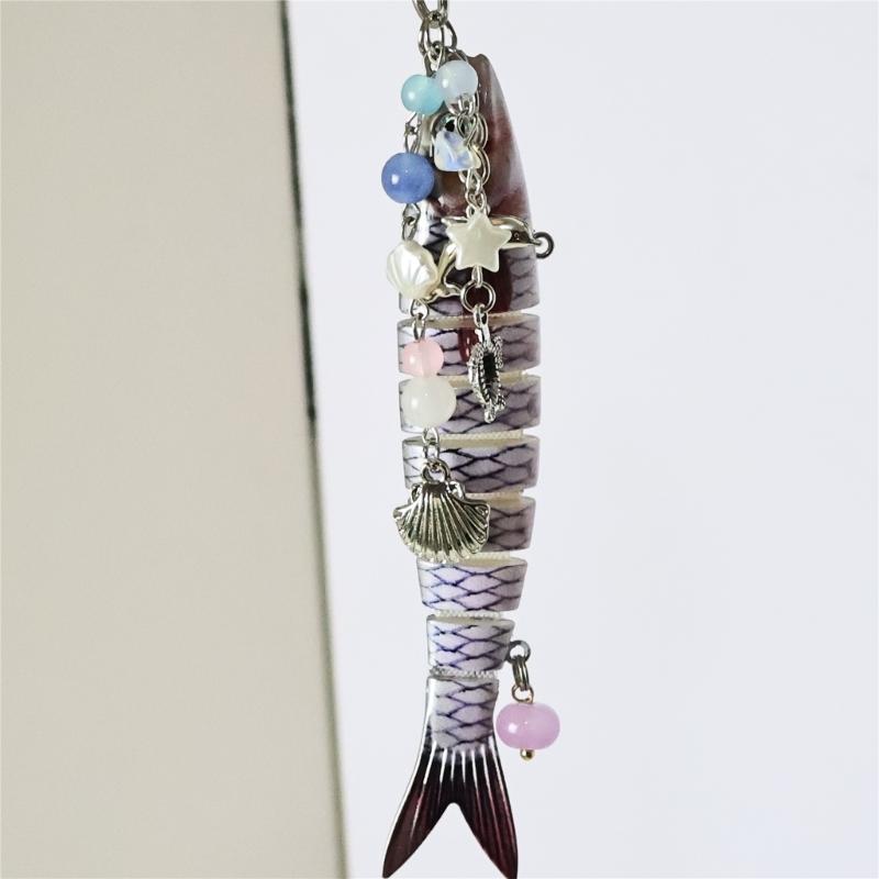 Artificial Fish Baits Keychains Lightweight Phone Lanyard Charm Accessory Unisex Bag Decoration For Outdoor Enthusiasts