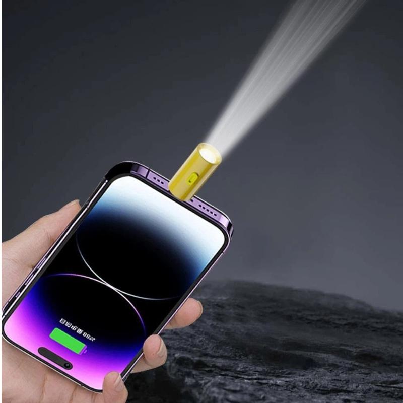 Type-C Mini Flashlight With Lanyard Plug And Play Usb C Emergency Lamp Portable Led Flashlight Outdoor Lighting