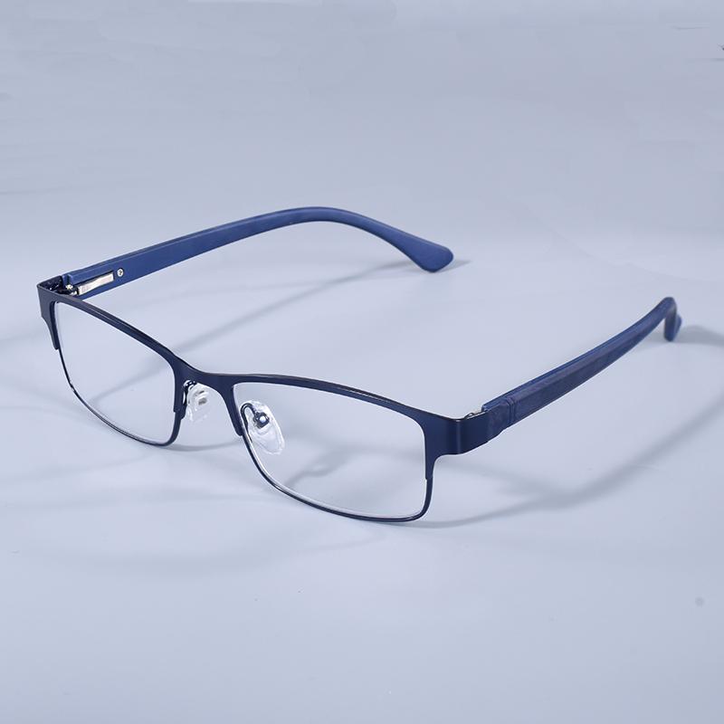 Stainless Steel Reading Glasses Men Business Presbyopic Glasses Male Anti Blue Light Eyeglasses Spring Hinge+100+125+150+175