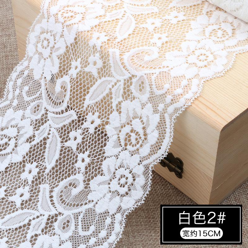 Koronka Koronka Ubrania Dekoracyjne Spódnica Tkanina Akcesoria Tkaninowe Czarno-Białe Ręcznie Robione DIY Szeroka Koronka z Koronkową Krawędzią