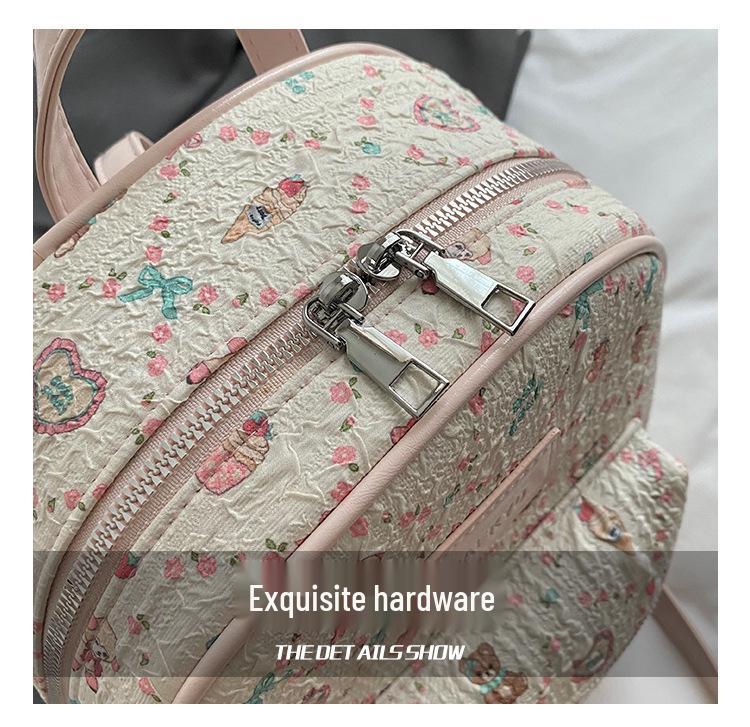 2025 New Cartoon Bear Print Backpack - Cute, Casual, and Stylish for Students