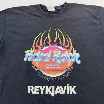 Vintage 1996 HARD ROCK CAFE REYKJAVIK ISLAND T-Shirt MEDIUM/LARGE 90er Jahre