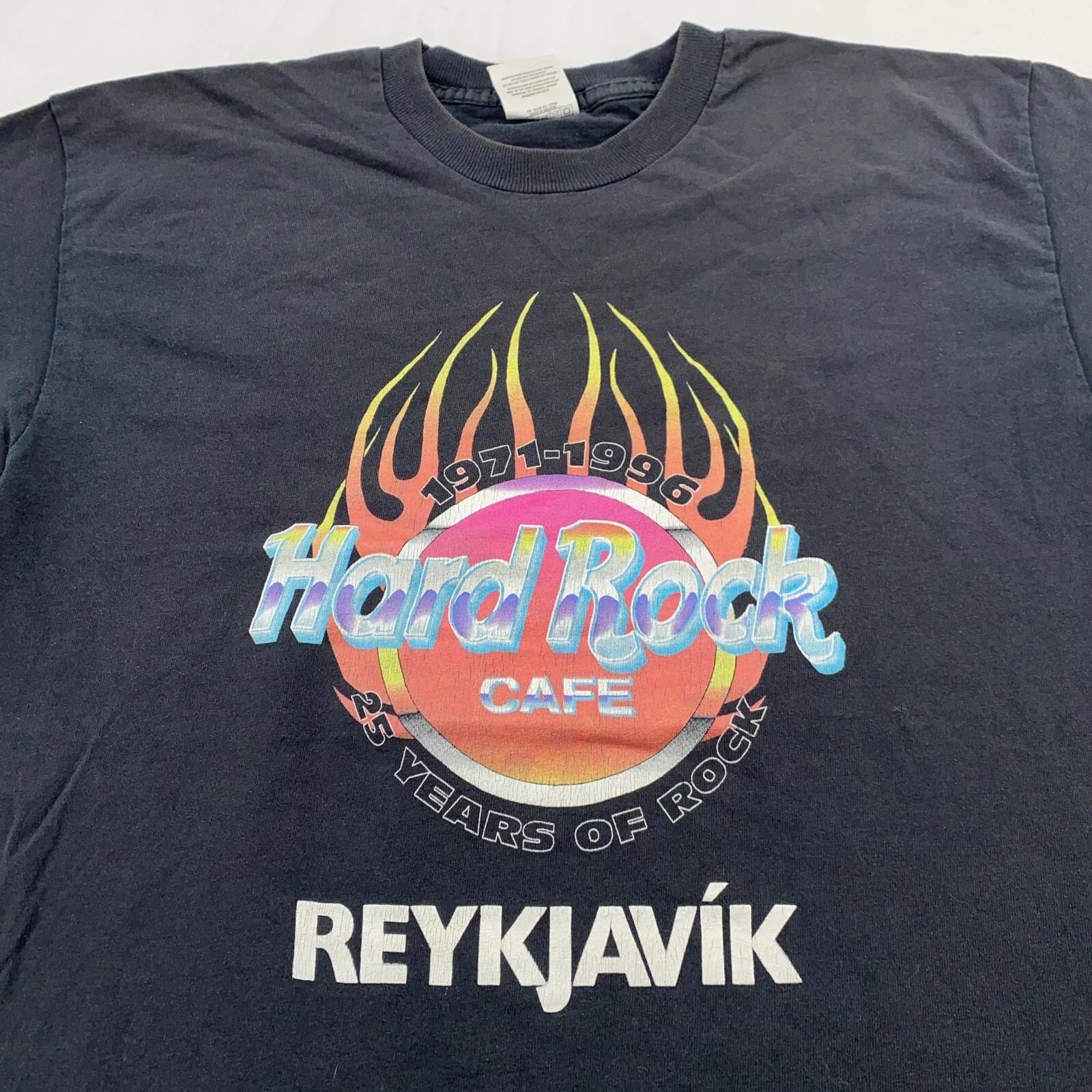 vintage 1996 HARD ROCK CAFE REYKJAVIK ICELAND T-Shirt MEDIUM/LARGE 90s 3XL