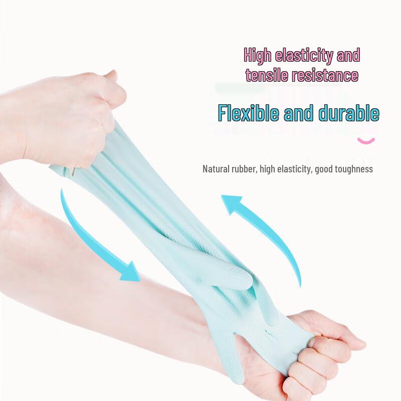 Miaojie Durable Latex Rubber Gloves, Small