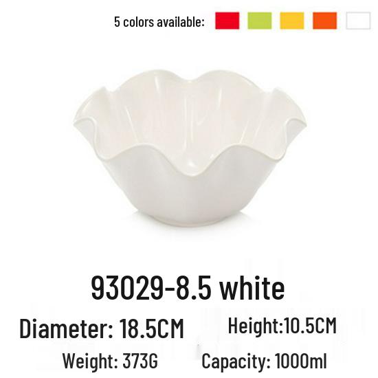 Rotating Lace Edge Melamine Vegetable Skewer Hot Pot Bowl - Commercial Plastic Salad & Tableware Bowl