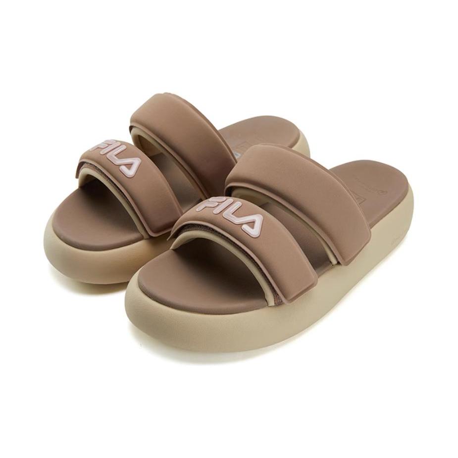 FILA DONUT Slide Slippers Women's Brown Yellow F12W421505FBS