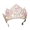 Peigne Couronne Élégant en Cristal pour Femmes Princesse Élégant Couronnes en Cristal Efficaces Diadèmes avec Pierre Colorée et Peigne