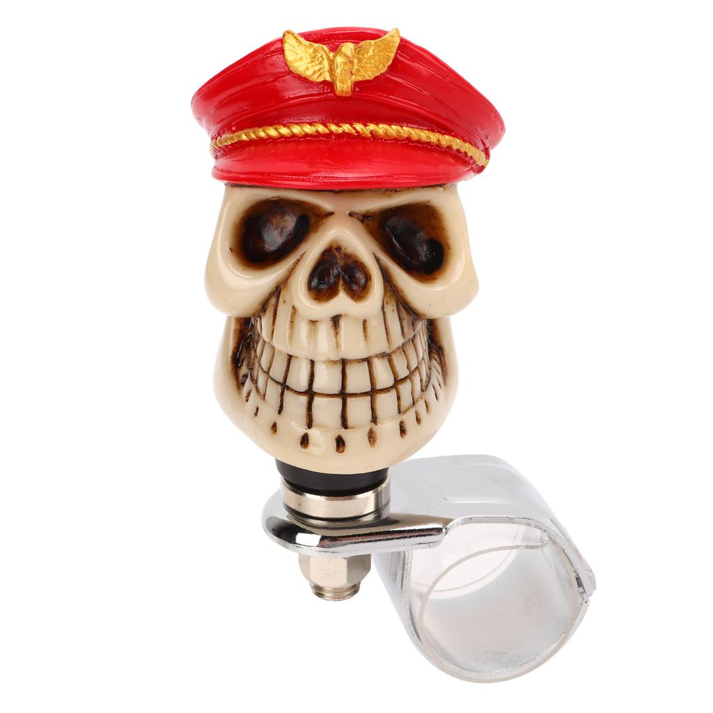Skull Shape Stee  Wheel   3cm Diameter Metal Resin Turn Knob   for Cars Trucks Tractors Boats