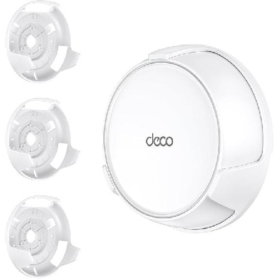 Wall Mount Holder for TP-Link Deco BE23/BE25/BE3600/BE5000 WiFi 7 Mesh Wi-Fi System – Space-Saving Bracket with Hidden Cable Management, Secure &